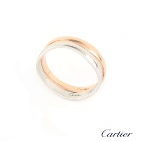 Cartier 18k White Gold and Rose Gold Matching Bands